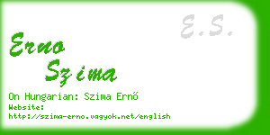 erno szima business card