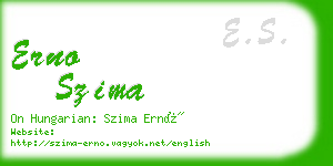 erno szima business card